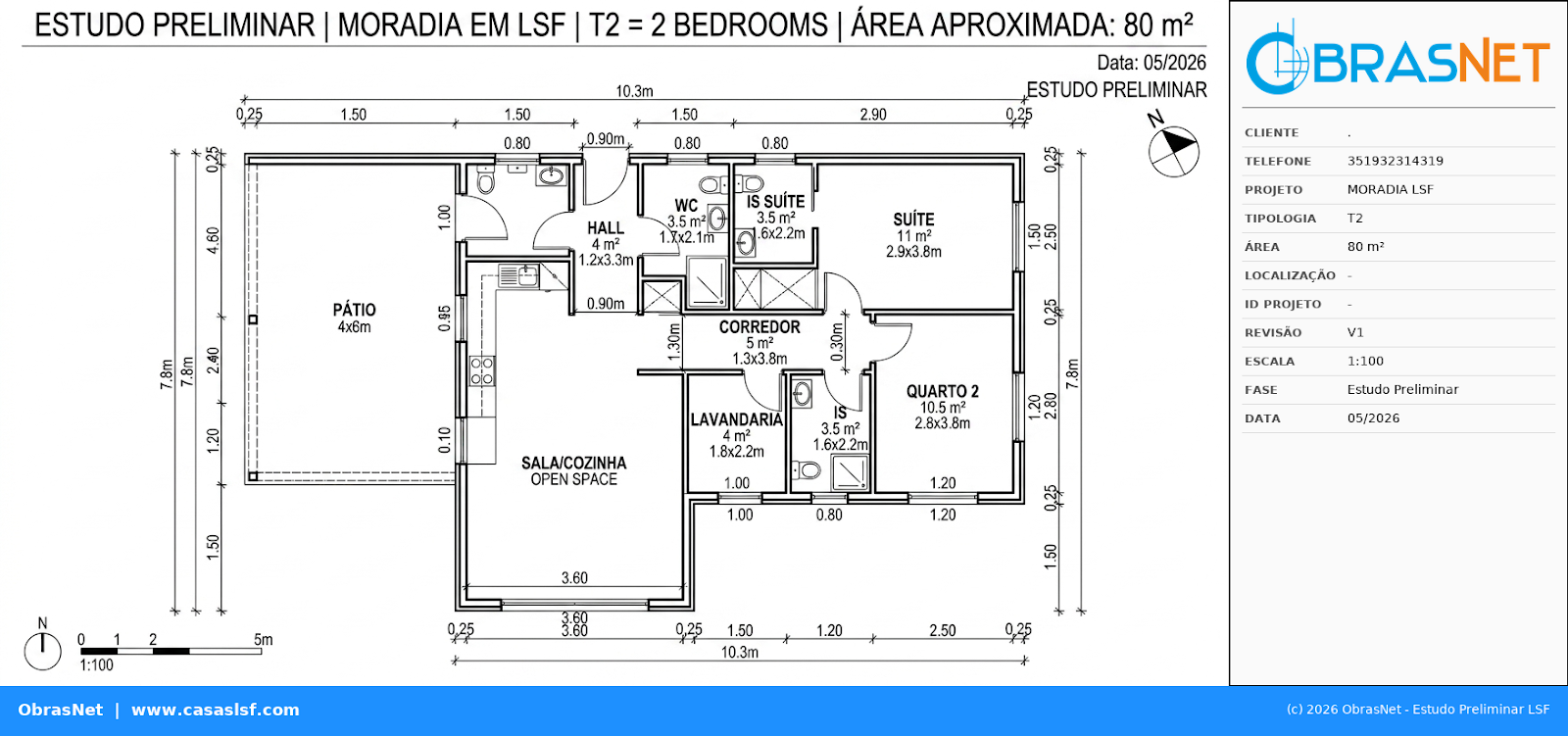 T2 80m²