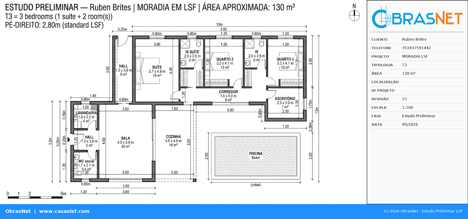 Planta T3 130m²