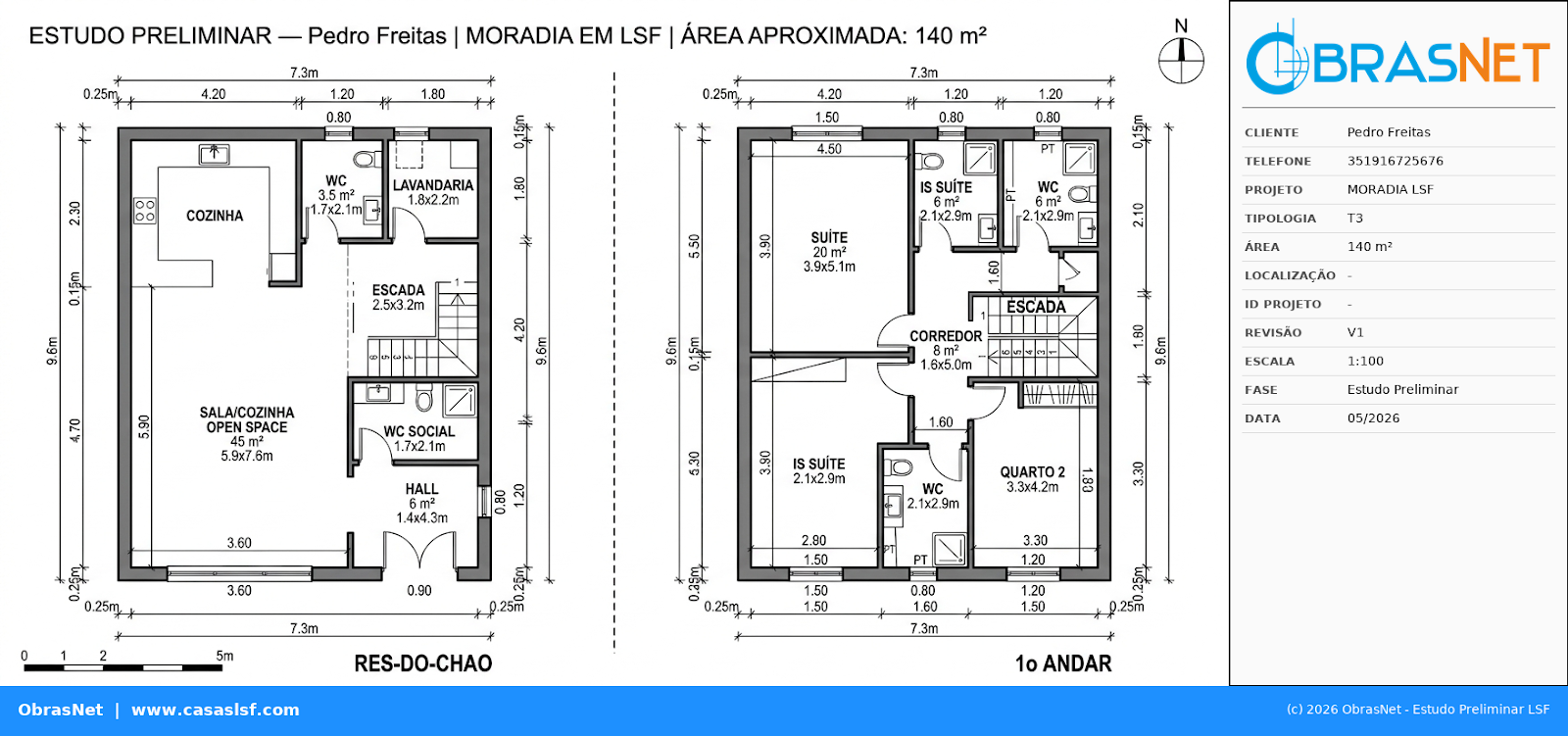 Planta T3 140m²