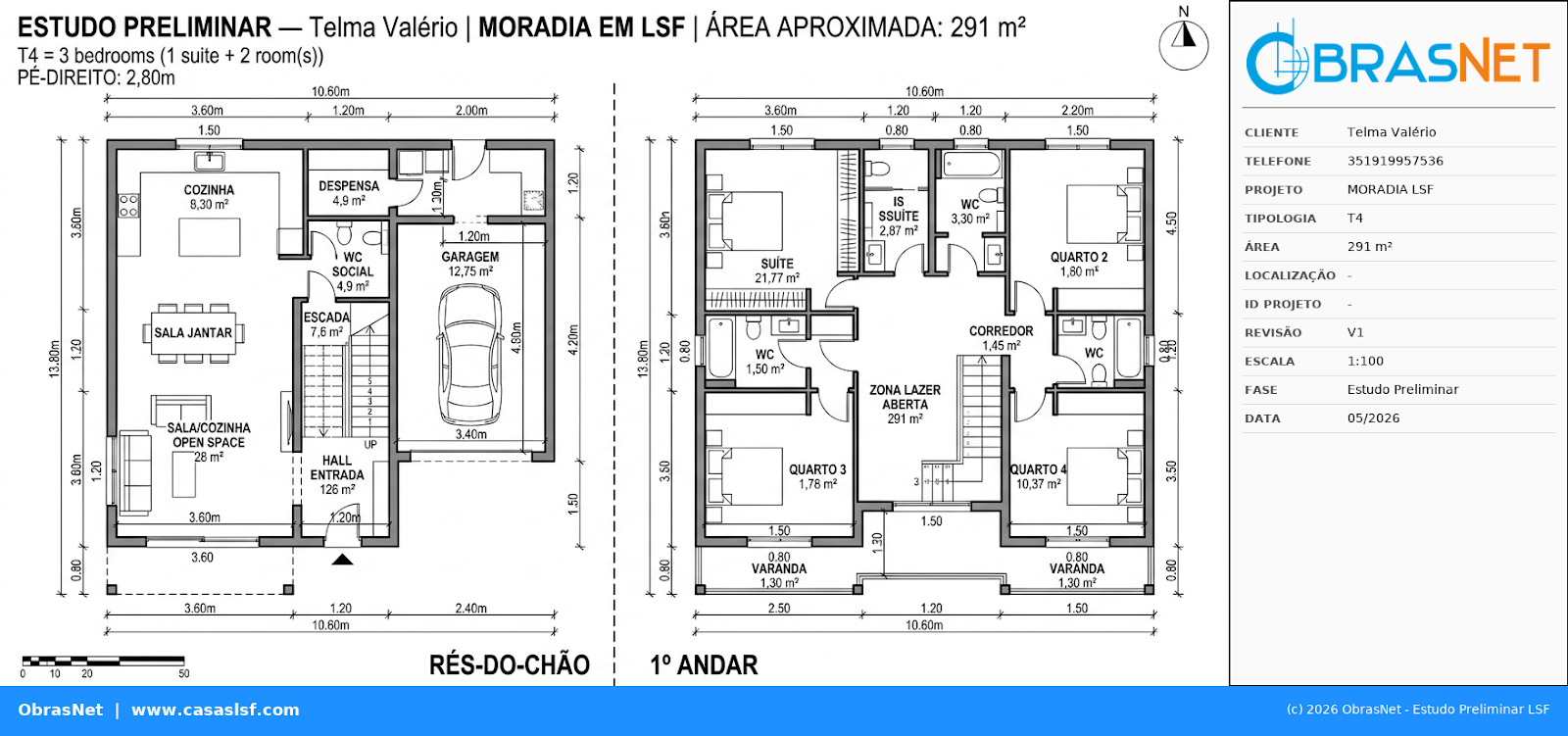 Planta T4 291m²