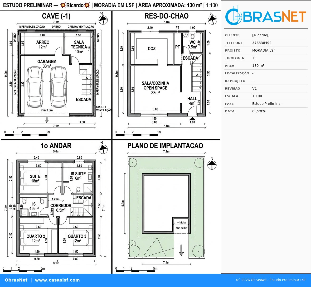 Planta T3 130m²