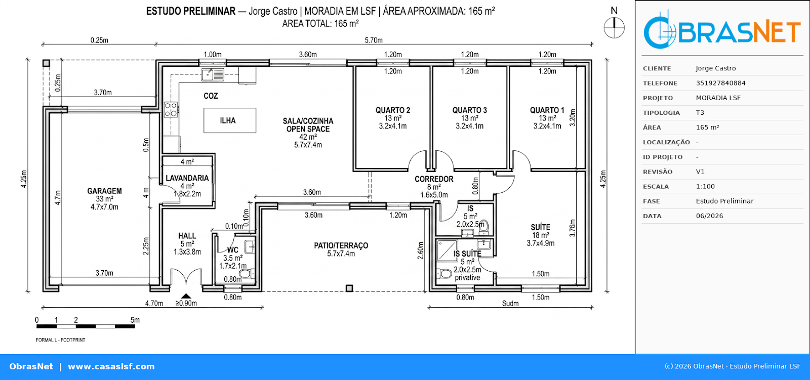 Planta T3 165m²