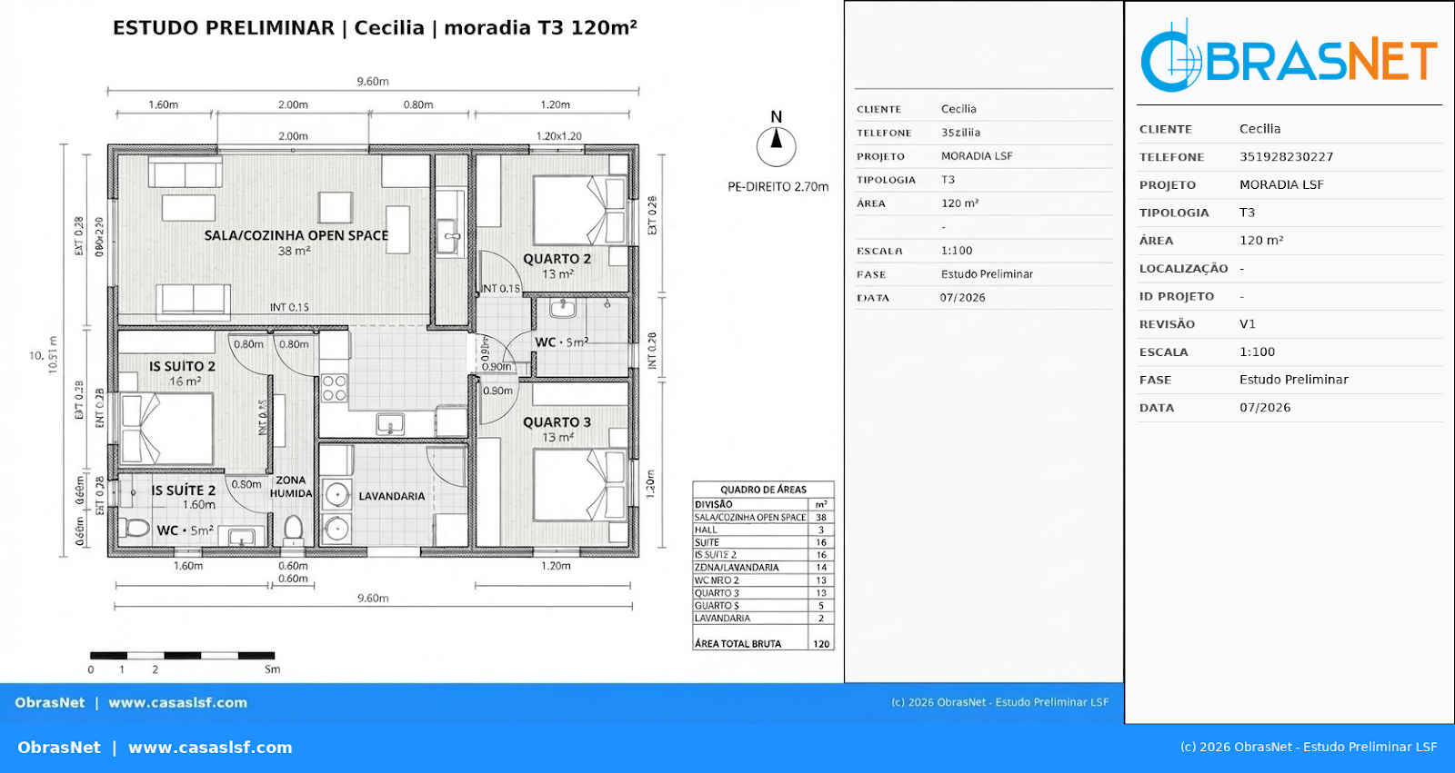 Planta T3 120m²