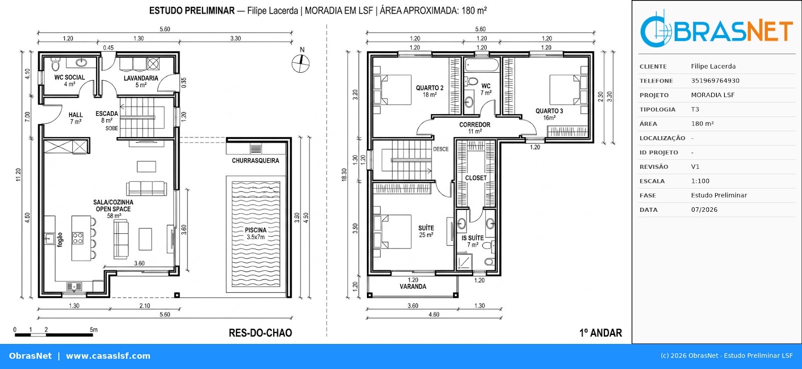 Planta T3 180m²