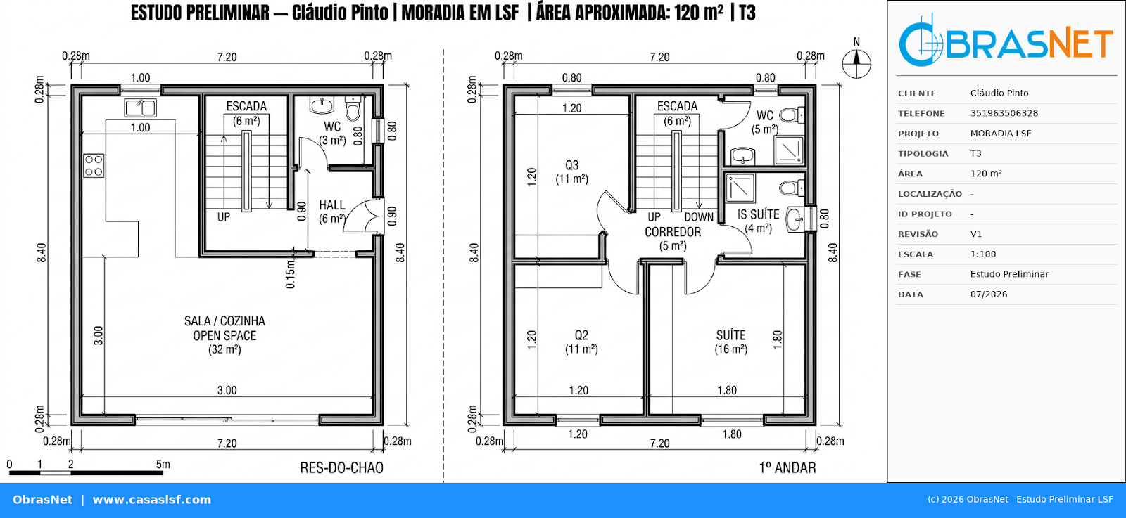 Planta T3 120m²