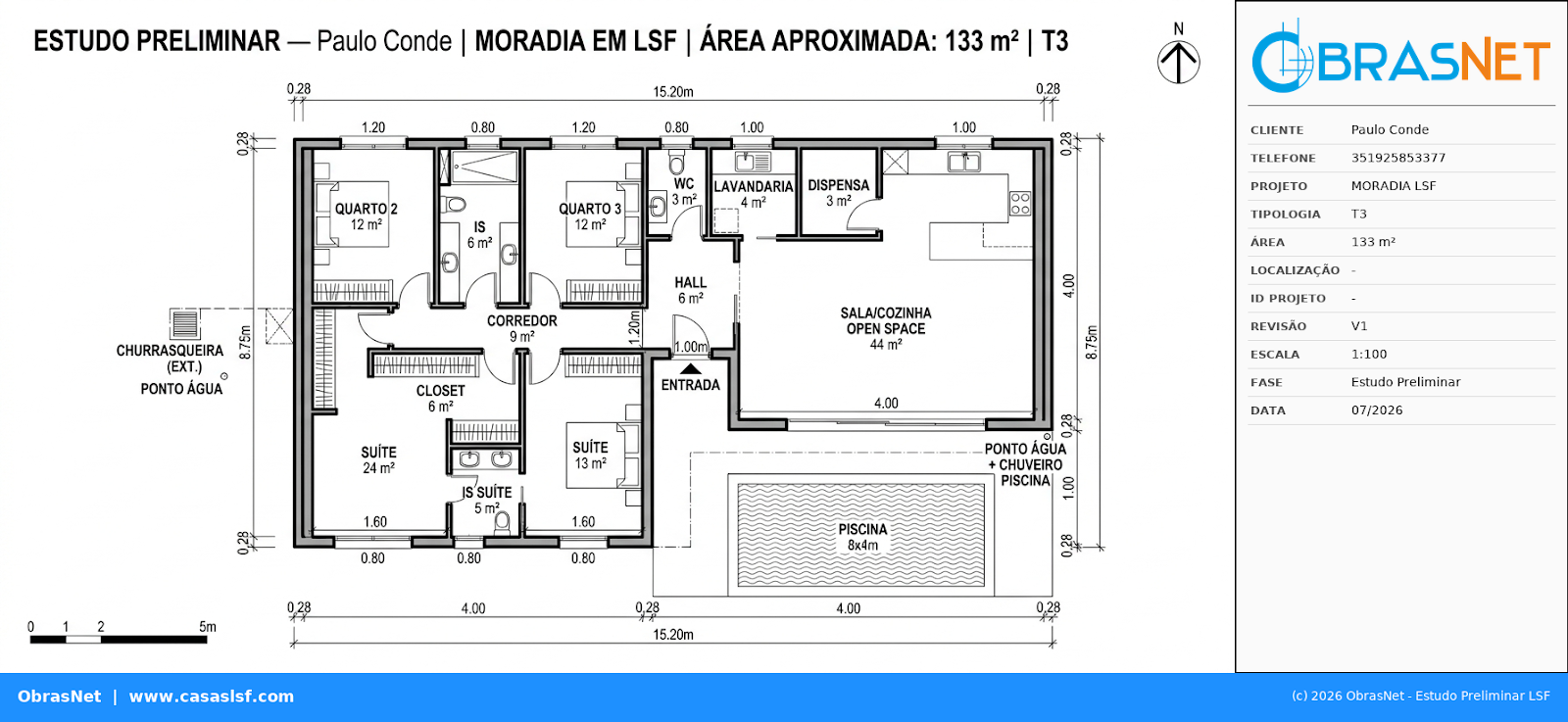 Planta T3 133m²
