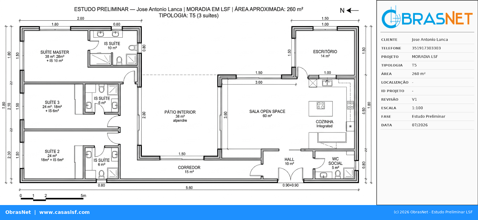 Planta T5 260m²