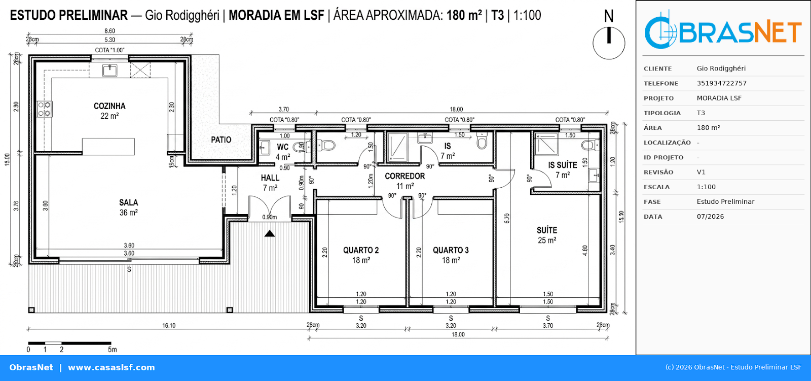 Planta T3 180m²